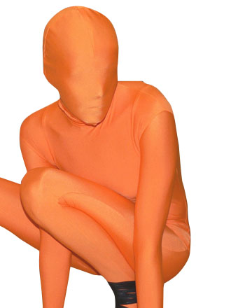 Orange Lycra Fabric Zentai Suits